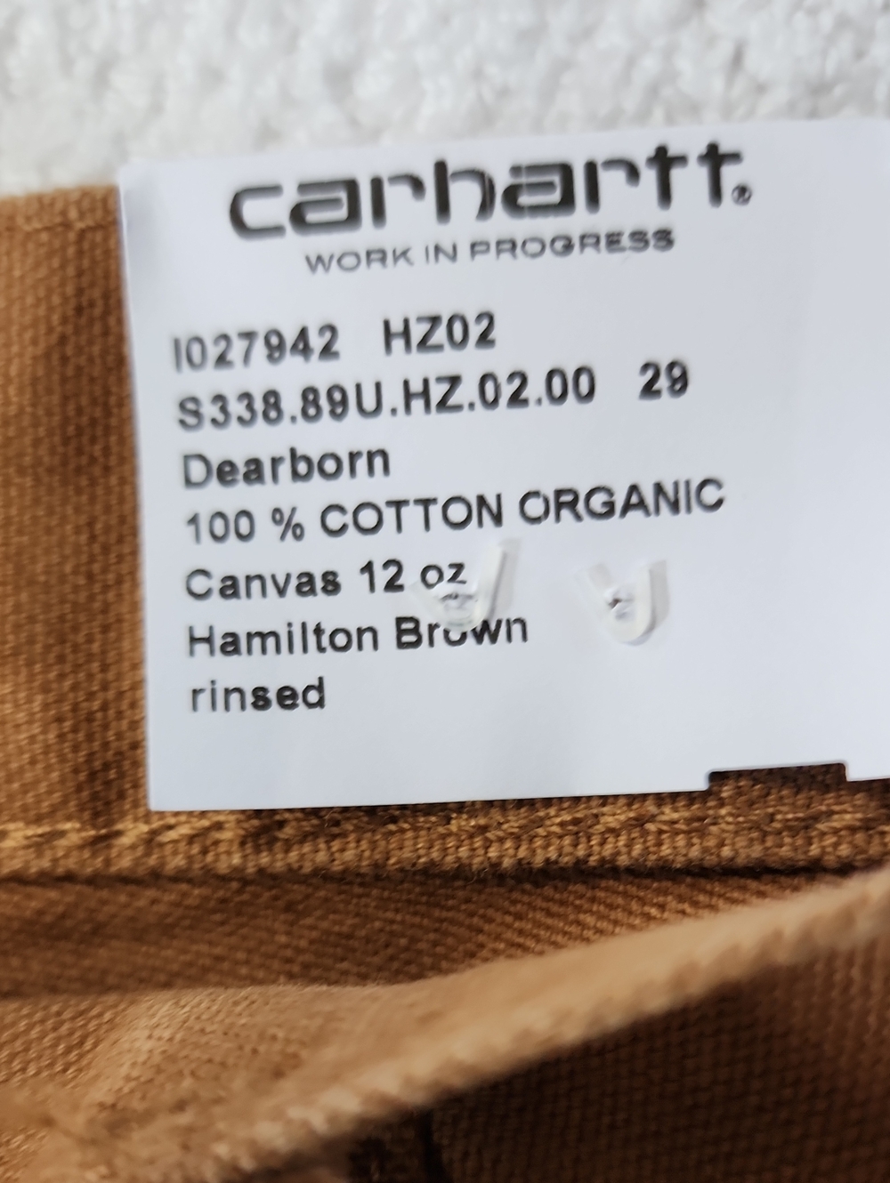 Carhartt Men's Tan Single Knee Carpenter Shorts Size 29 New - Picture 2 of 10